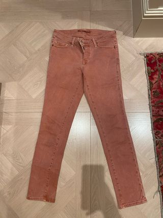 Pantalón pitillo Zara rosa talla 36