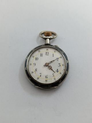 Reloj de bolsillo antiguo floral