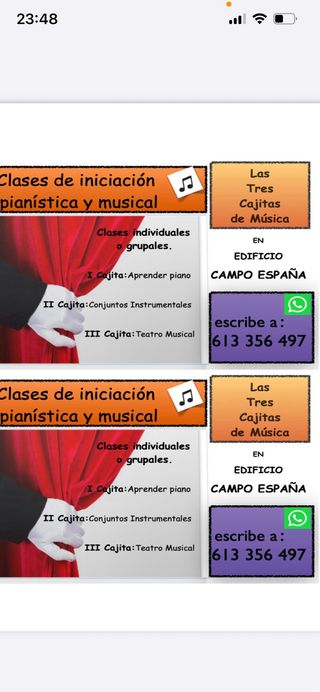 Clases de piano.