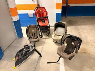 Carro bebé completo con 2 sillas Isofix