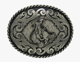 Hebilla estilo western vaquero jinete