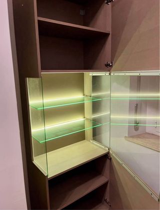 Vetrina con luci LED - Legno e Vetro