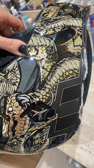 Casco Icon Negro Serpiente