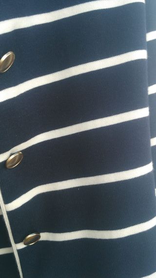 Chaqueta de rayas azul y blanco