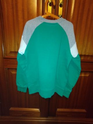 Sudadera Benetton Gris y Verde