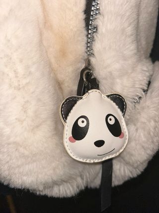 Mochila peludita beige