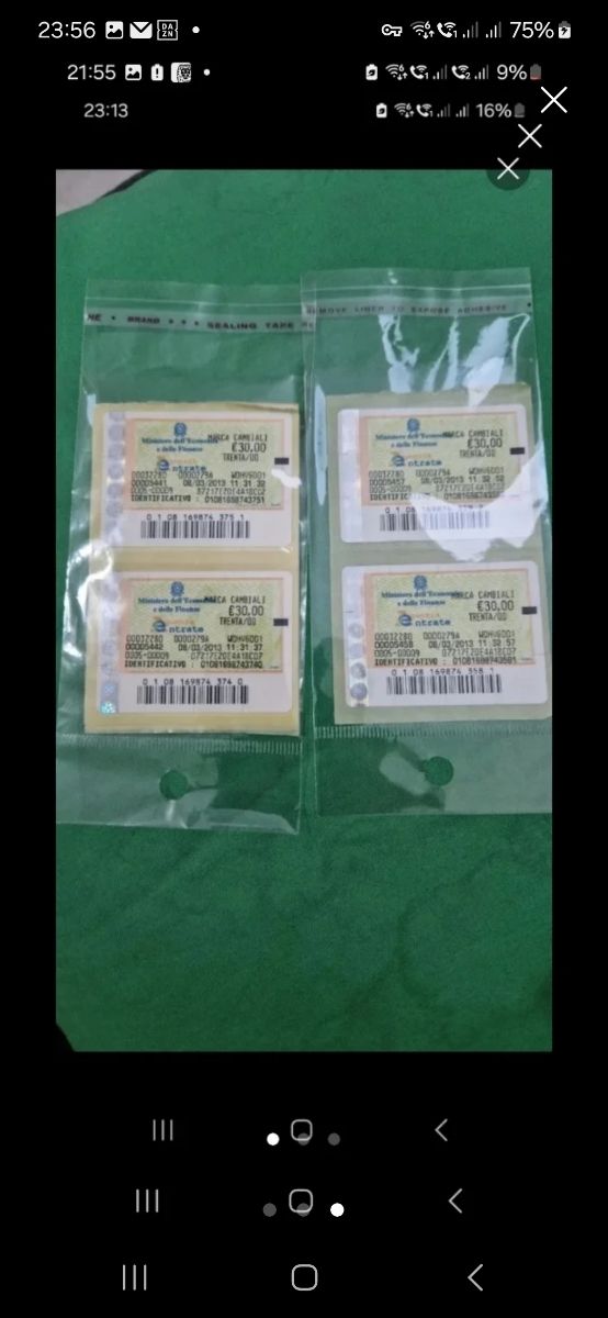 Marca Cambiale 30 Euro (4 marche)