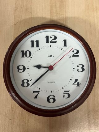 Reloj de Pared SARS Blanco y Marrón