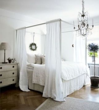 Cama dosel Ikea EDLAND blanca