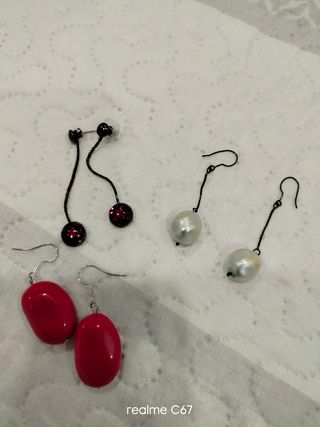 Lote 3 pares pendientes 