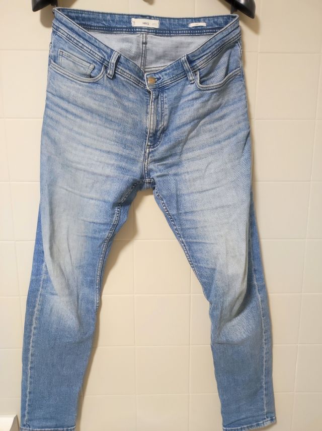 Vaqueros Mango Hombre Azul Slim