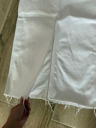 Falda larga vaquera blanca Zara