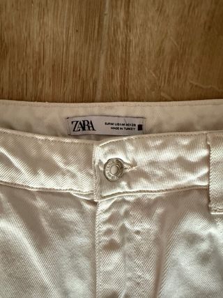 Falda larga vaquera blanca Zara
