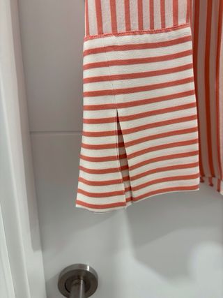 Blusa Massimo Dutti Rayas Naranja Talla M