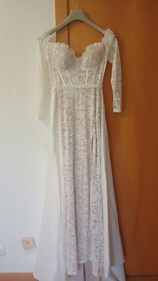 Vestido de Novia Encaje Manga Larga