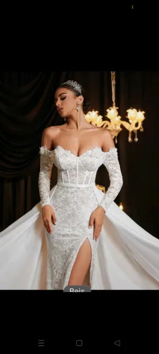 Vestido de Novia Encaje Manga Larga