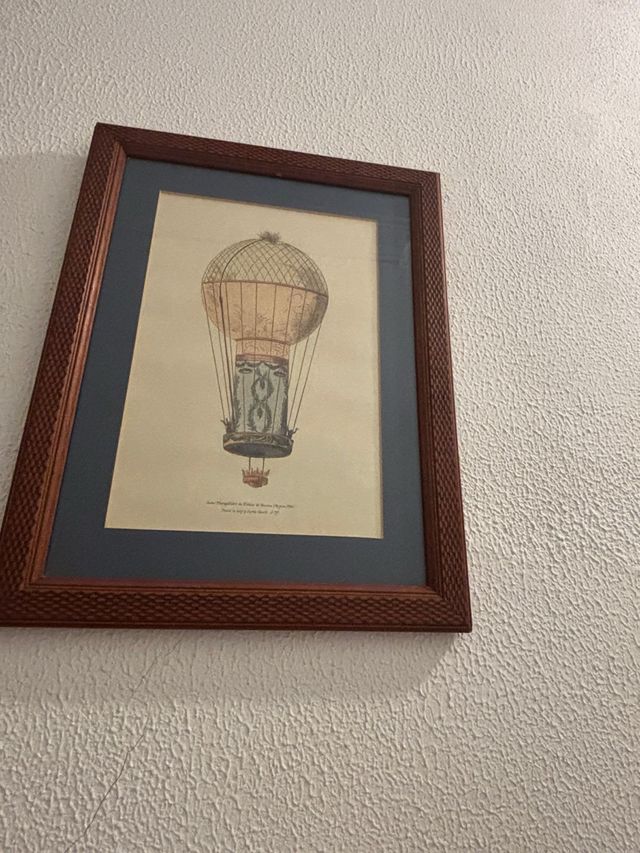Cuadro globo aerostático vintage