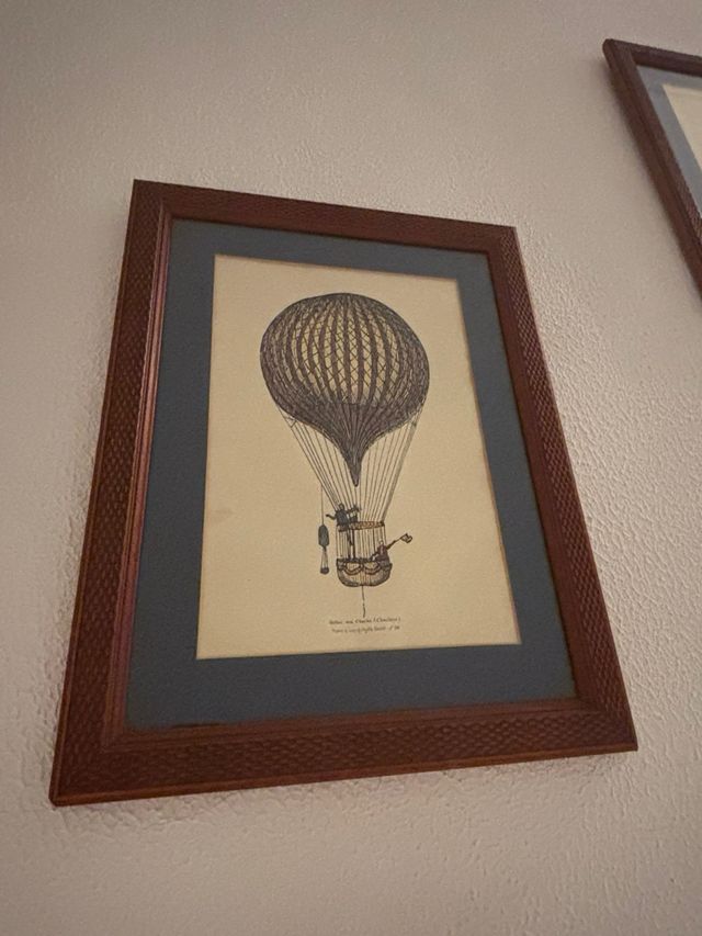 Cuadro globo aerostático vintage