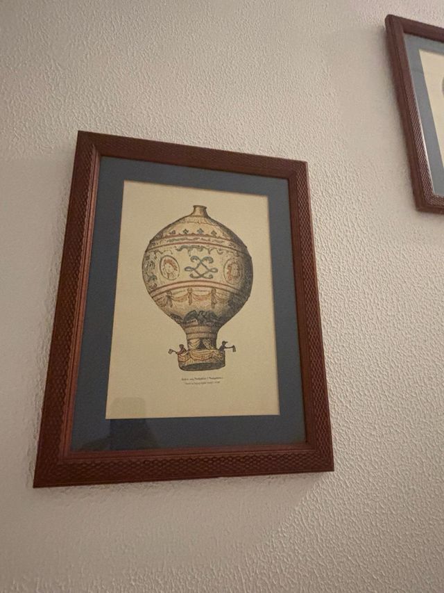 Cuadro globo aerostático vintage