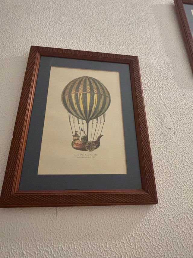 Cuadro globo aerostático vintage