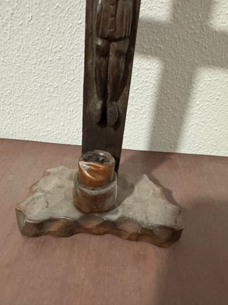 Crucifijo madera tallada a mano