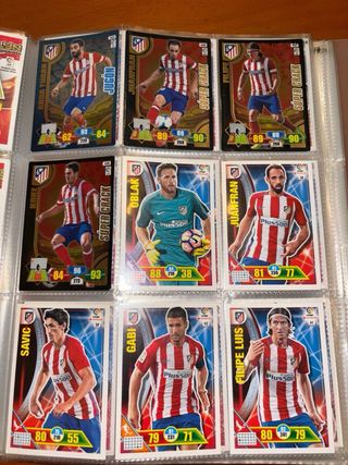Colección de cromos Adrenalyn del Atlético