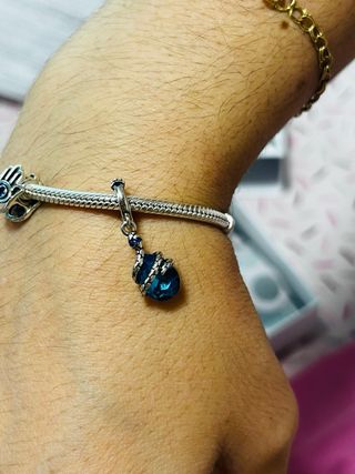 Charm Serpiente con Piedra Azul
