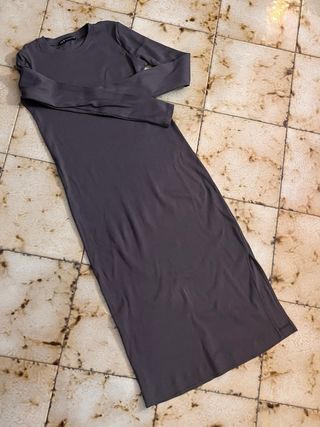 Vestito Zara grigio a costine