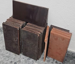 Baldosas terracota marrón azulejo vierteaguas