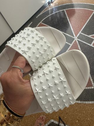 Ciabatte bianche con stelle jimmy choo come nuove