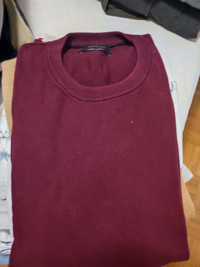 Jersey Cortefiel Hombre granate