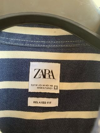 Camicia Zara uomo righe blu e bianche
