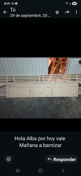 Cabecero de madera a medida