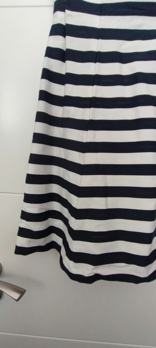 Vestido Zara Rayas Blanco y Negro Talla XS