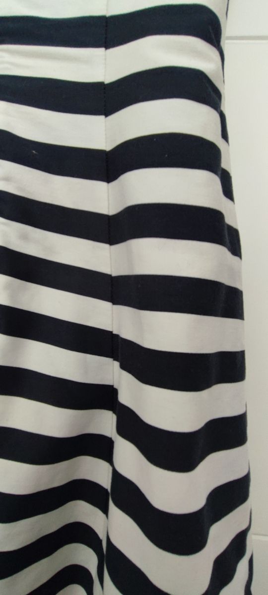 Vestido Zara Rayas Blanco y Negro Talla XS