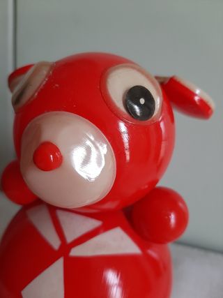 Orsetto Roly Poly musicale rosso