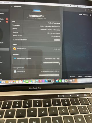 MacBook Pro 13 i5 256gb 2020