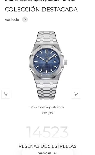 Reloj hombre, elegante 41 mm 
Original 