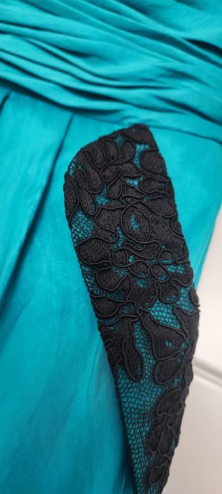 Vestido de fiesta color turquesa 