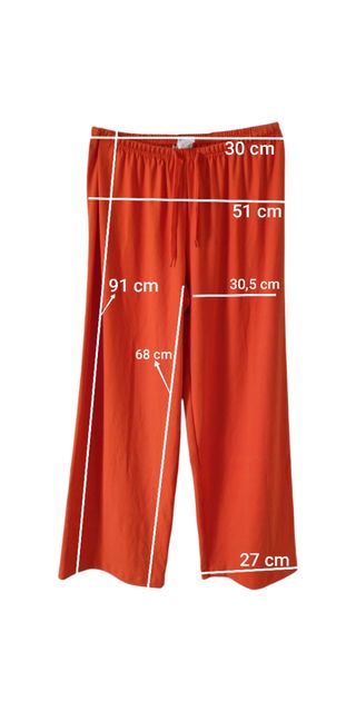 Pantalón naranja pierna ancha