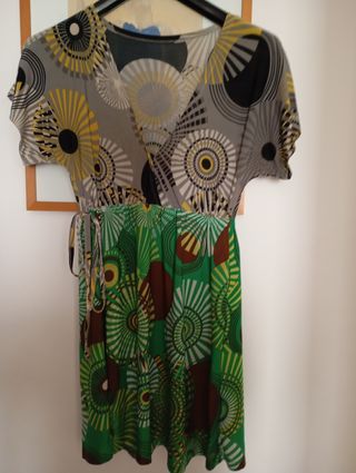 Vestido elástico estampado talla única