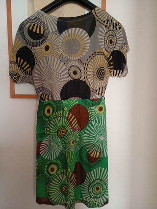 Vestido elástico estampado talla única