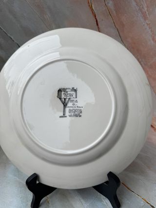 Plato Johnson Bros Vintage Escena Rural