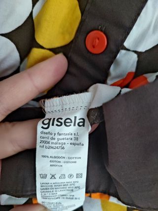 Vestido corto con círculos multicolor