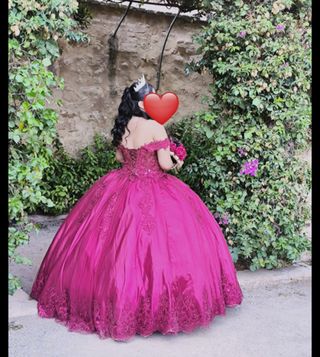 Vestido de Quinceañera Rosa/Morado