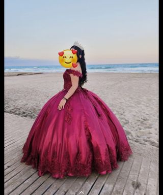 Vestido de Quinceañera Rosa/Morado
