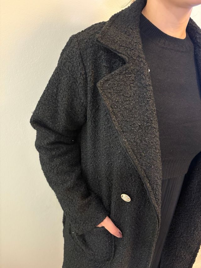Casaco Teddy Preto