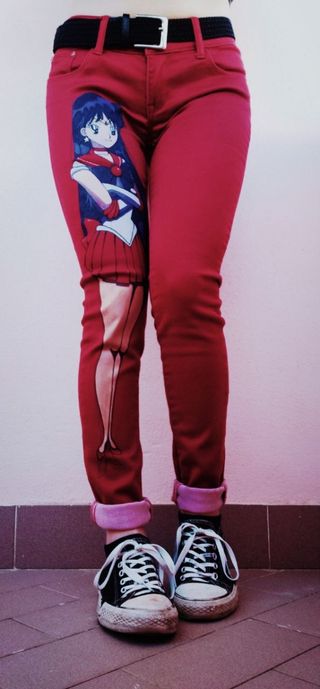 Pantaloni Sailor Mars Rossi