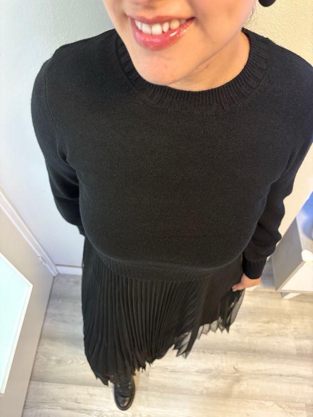 Conjunto camisola e vestido preto