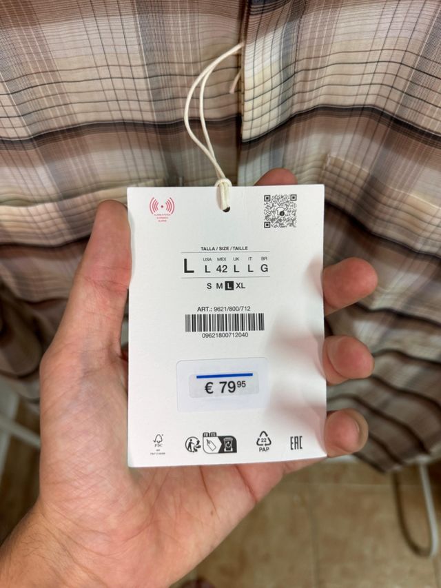 Camisa Zara Edición Especial Beige/Marrón